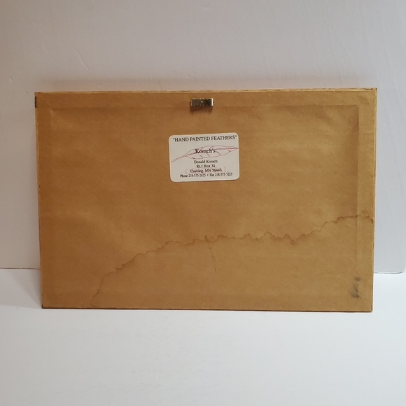 Original Feather Painting Artist: Donald Korach Oil on a Feather 2x9" Bald Eagle - Picture 4 of 5